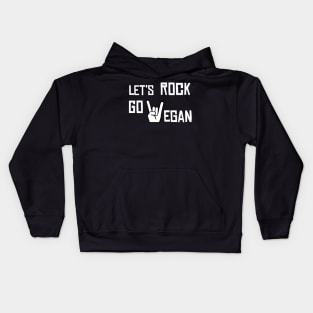 let's rock go vegan Kids Hoodie